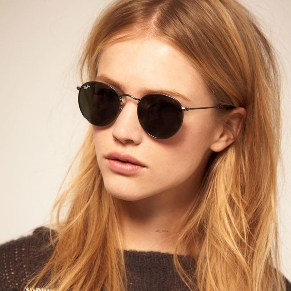 Ray-Ban (Store Display) Round Metal All Black RB3447 - Picture 3 of 15